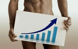 An increase in penis